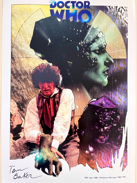 Doctor Who Official 4th Doctor 'The Hand of Fear' Art Print Signed by Tom Baker